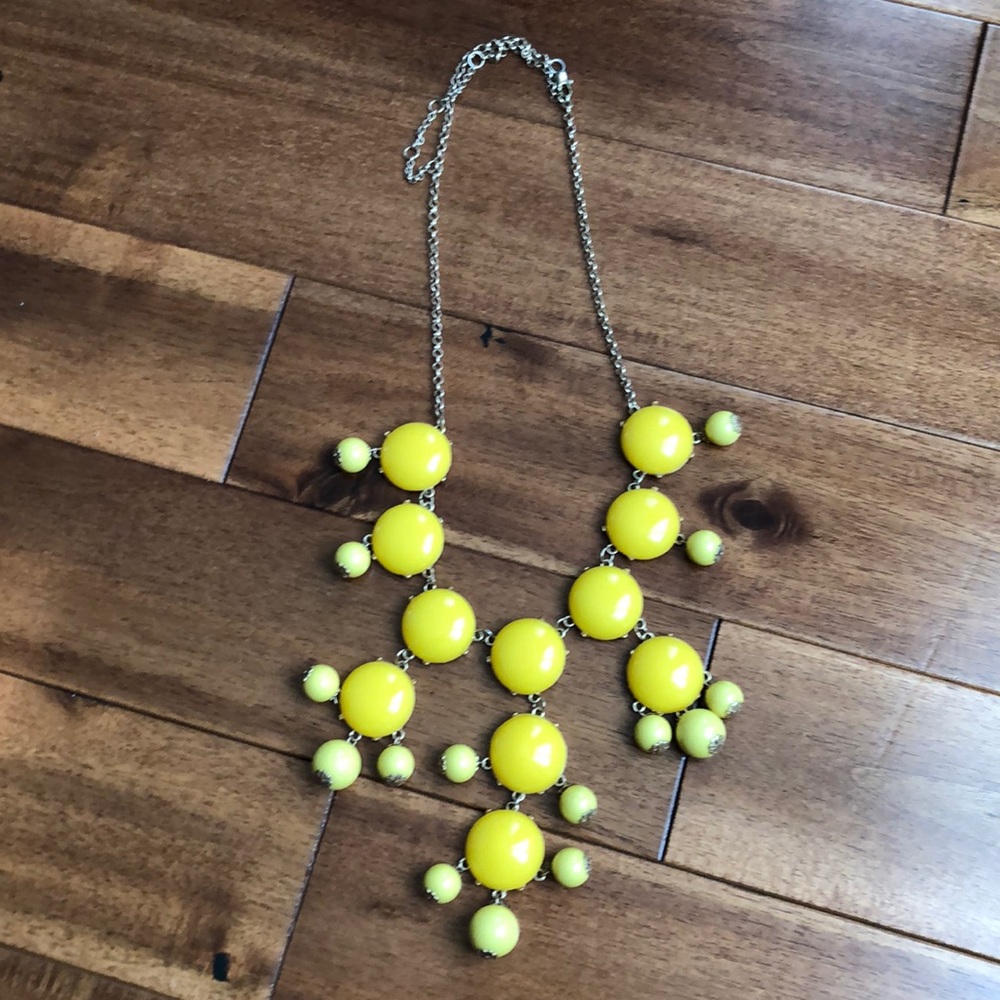 Yellow bauble statement necklace